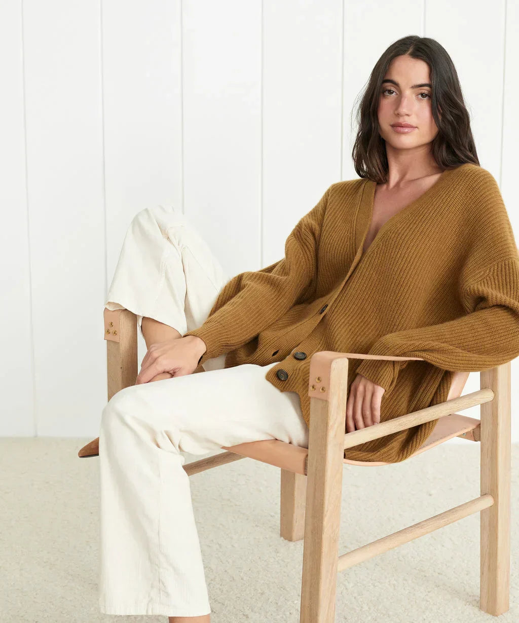 Women's thin knit button-down v-neck cardigan