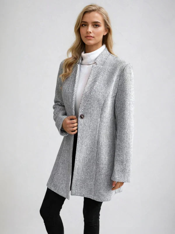Button Closure Fashionable Blazer Jacket