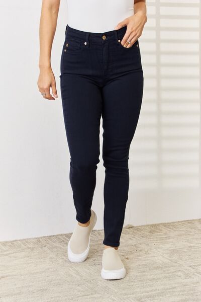 Women’s Skinny Jeans - Mid to High-Rise - Stretch Cotton - Tummy Control Fit