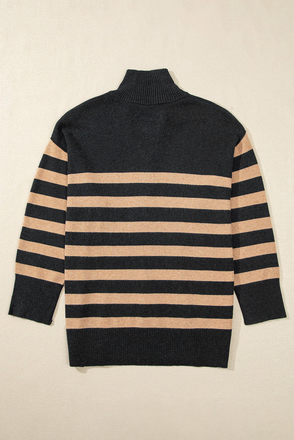 Striped Pattern Casual Long-Sleeved Pullover Sweater