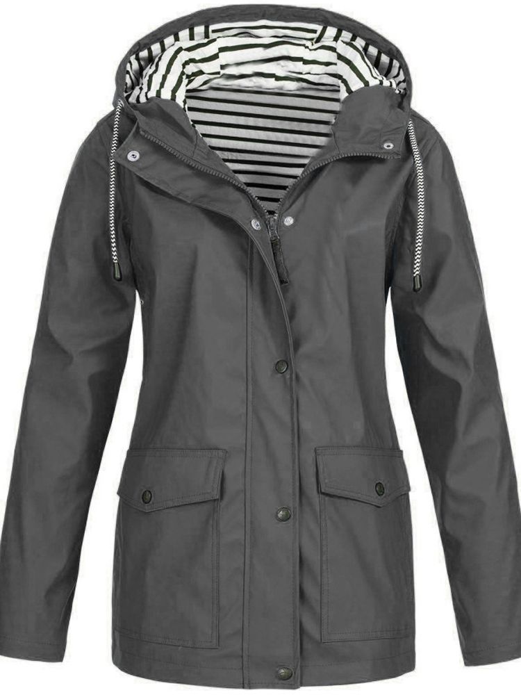 Waterproof and windproof jacket for women