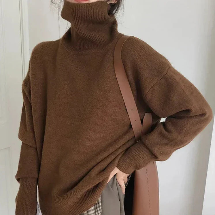 Women's japanese retro turtleneck sweater