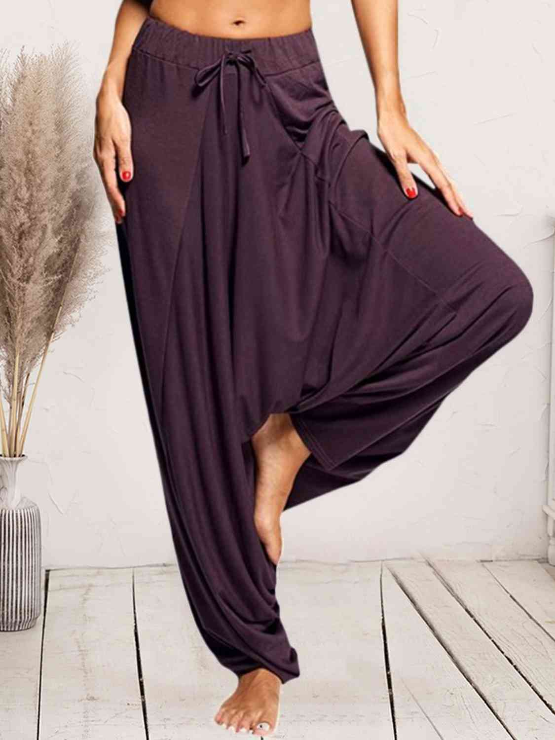 Liana - tied mid waist long harem pants
