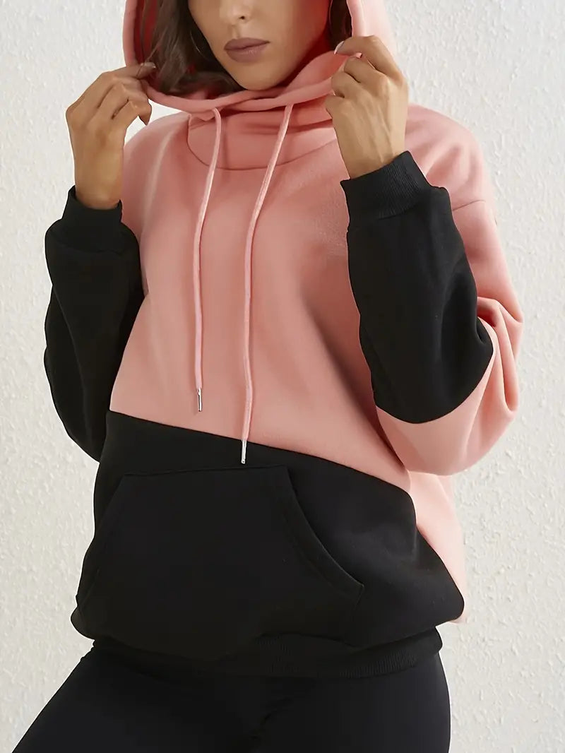 Women's color block hoodie