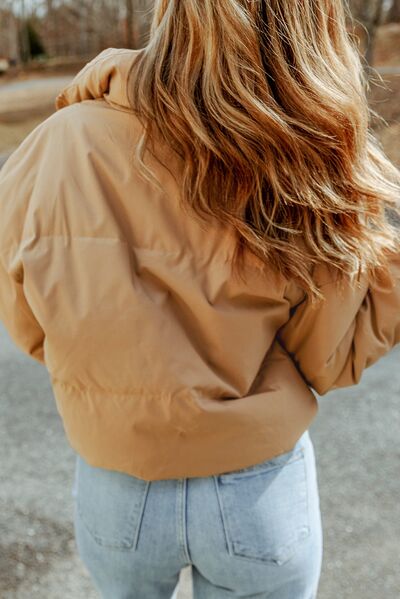 Leni - zip up collared neck coat with pockets