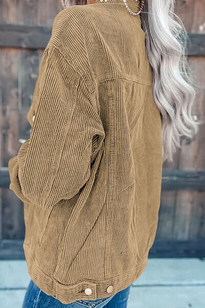 Marta - studded button up pocketed jacket