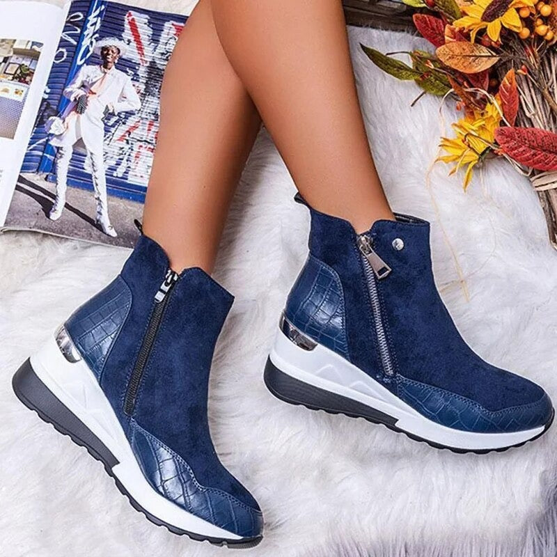 Women's fashionable wedge ankle boots