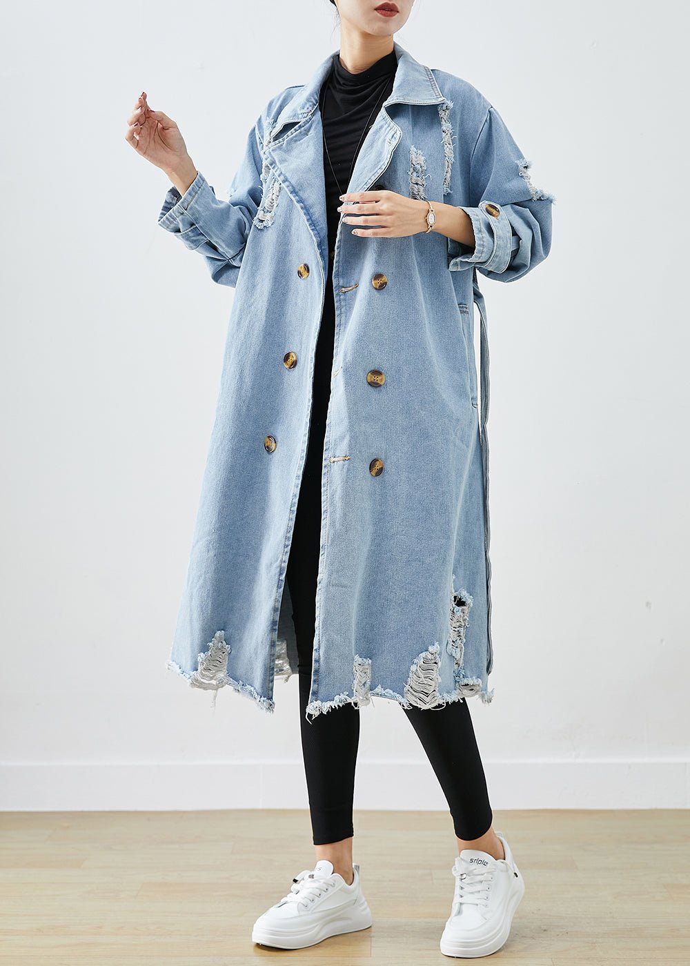 Women's retro denim windbreaker jacket