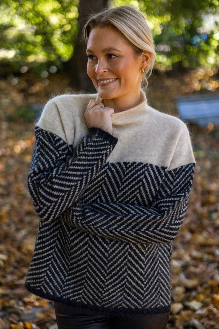 Women's cozy turtleneck sweatshirt