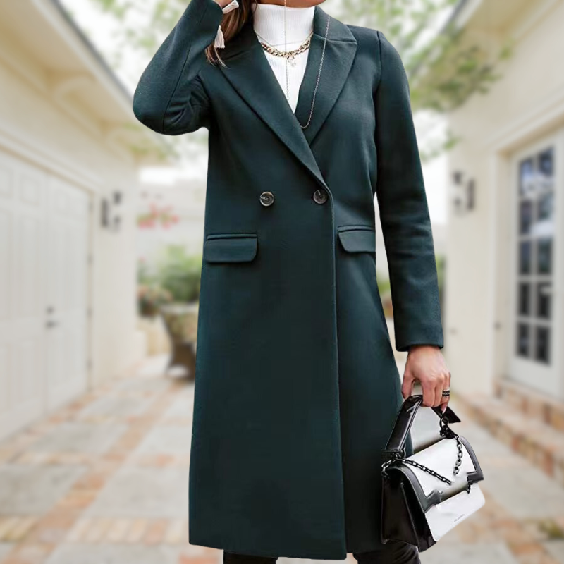 Tiana - lapel neck double-breasted overcoat