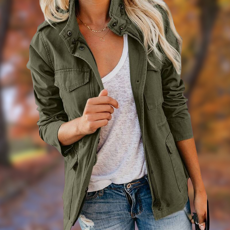 Multi-Pocket Adjustable Utility Jacket
