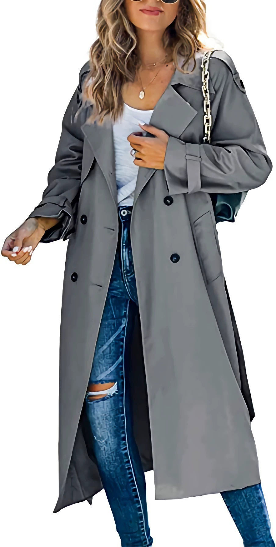 Phoebe - Windproof trench coat with long sleeves