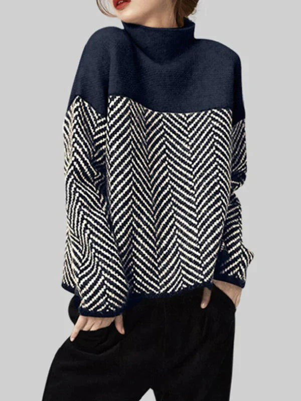 Women's cozy turtleneck sweatshirt