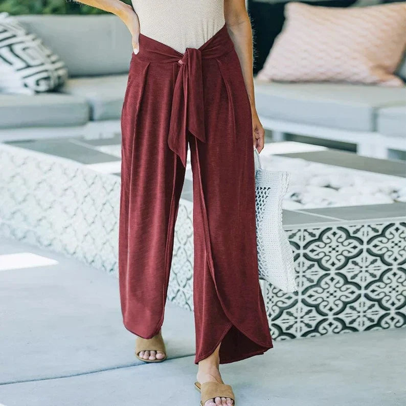 Jacqueline - long trousers with belt