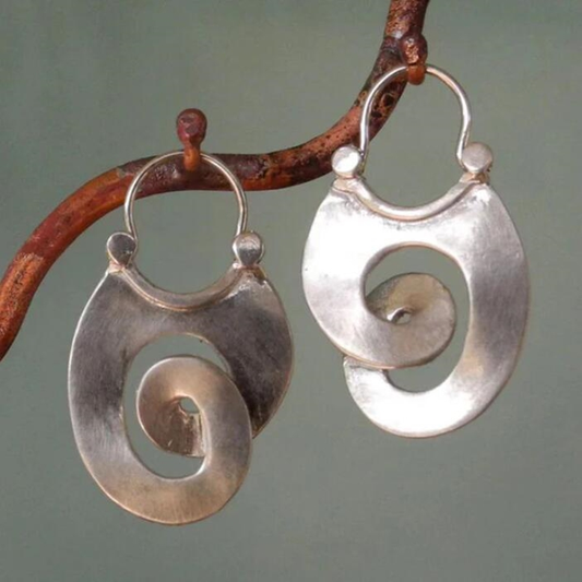 Vintage Irregular Spiral Earrings