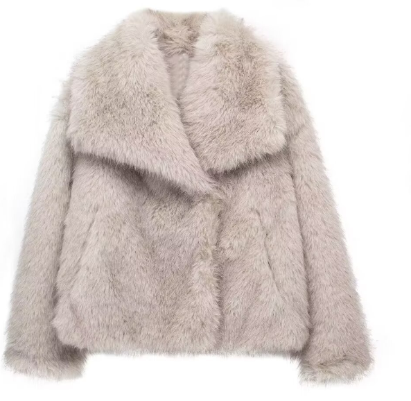 Women's luxury faux fur winter coat