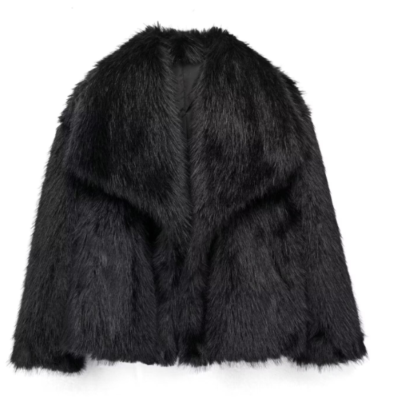 Women's luxury faux fur winter coat