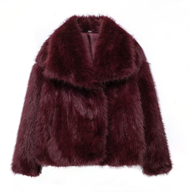 Women's luxury faux fur winter coat