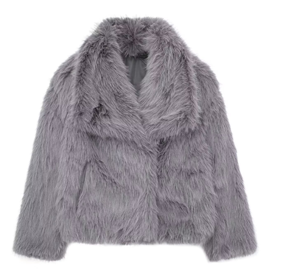 Women's luxury faux fur winter coat
