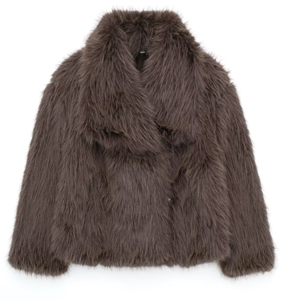 Women's luxury faux fur winter coat