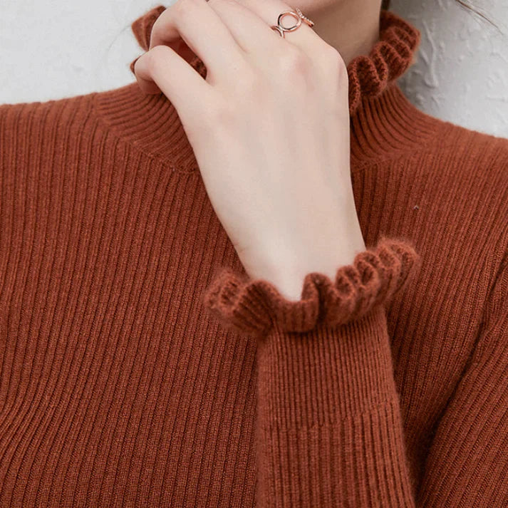 Women's soft turtleneck sweater