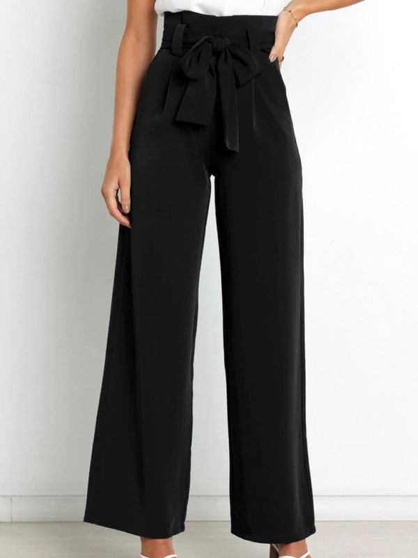Versatile Wide Leg Trousers With Belt