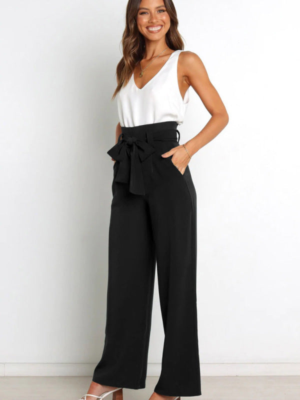 Versatile Wide Leg Trousers With Belt