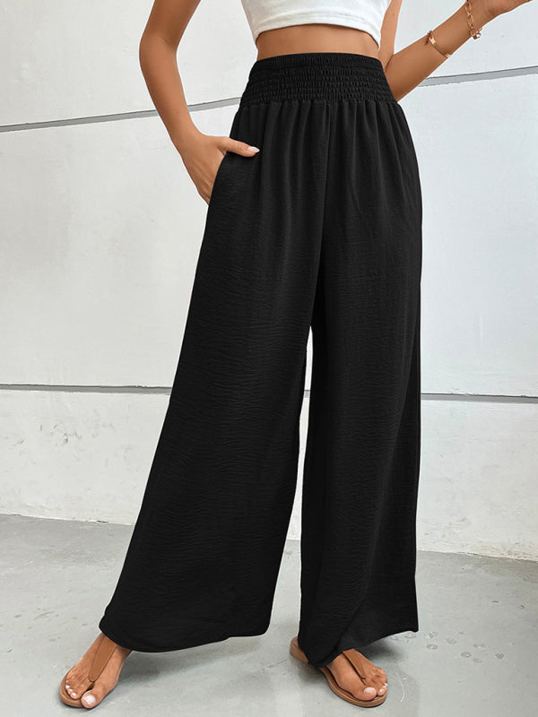 Wilma - solid color flared wide-leg pants