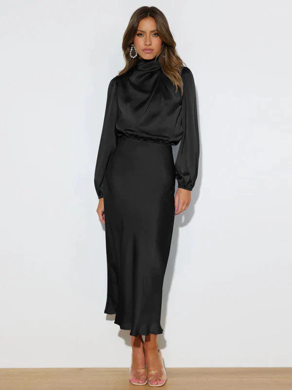 Women's elegant party dresses with long sleeves