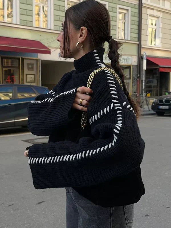 Women's casual chic knitted sweater