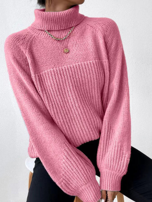 Loose Knit Turtleneck Sweater