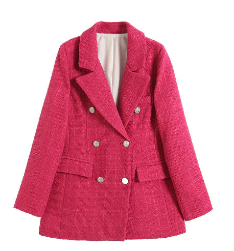 Fashionable women's blazer with front pocket