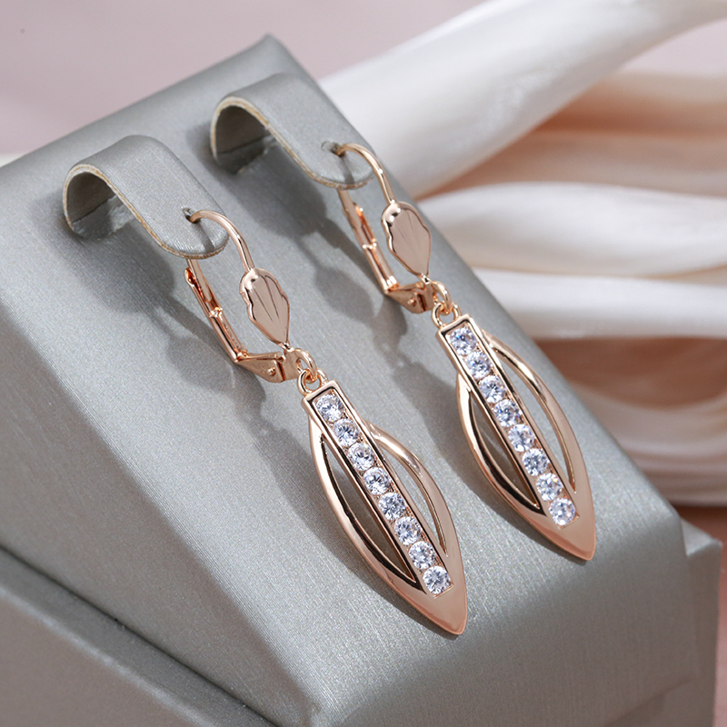 Zirconia Embellished Pointed Earrings