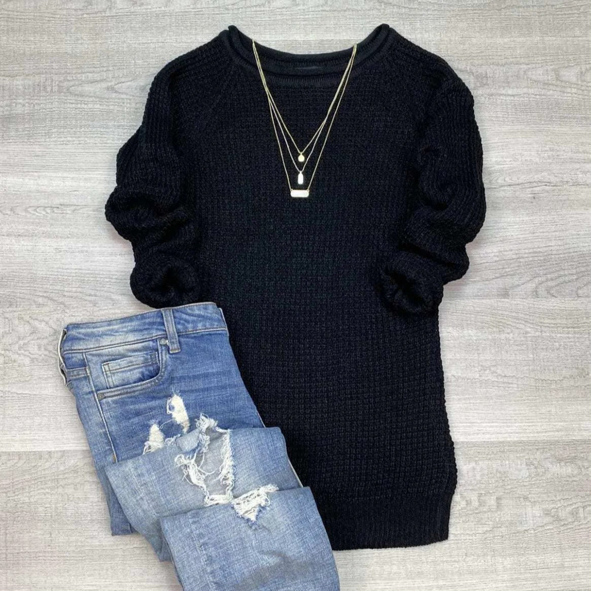 Chunky Oversized Fit Knit Wool Sweater