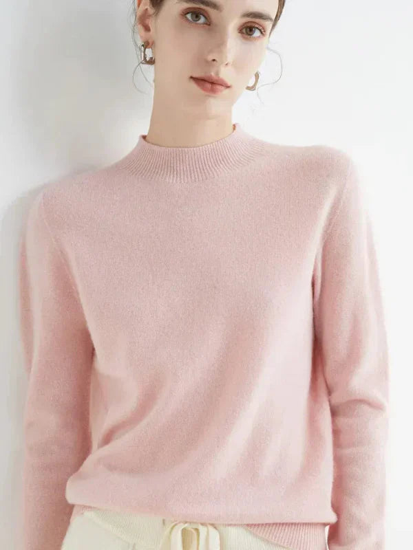 Women’s Pullover Sweater – Wool Blend – Regular Fit – Long Sleeve – Ribbed Crew Neck