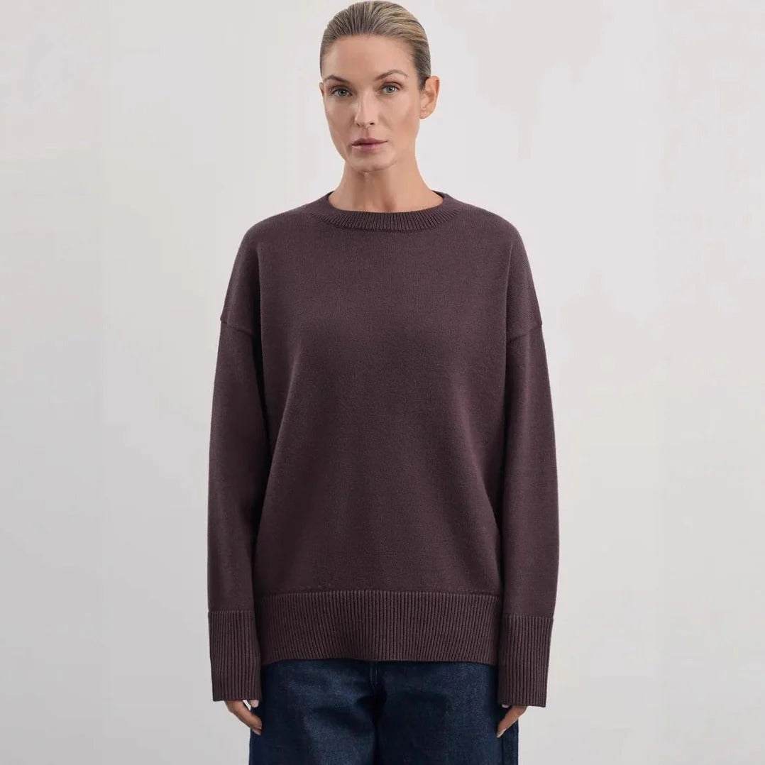 Women’s Pullover Sweater – Relaxed Fit – Soft Knit – High Neck – Long Sleeve Ribbed Trim