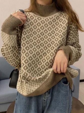 Women's semi turtle neck sweater