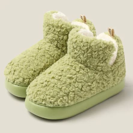 Unisex High-Top Slippers – Faux Shearling – Plush Lining – Thick Sole Indoor Comfort