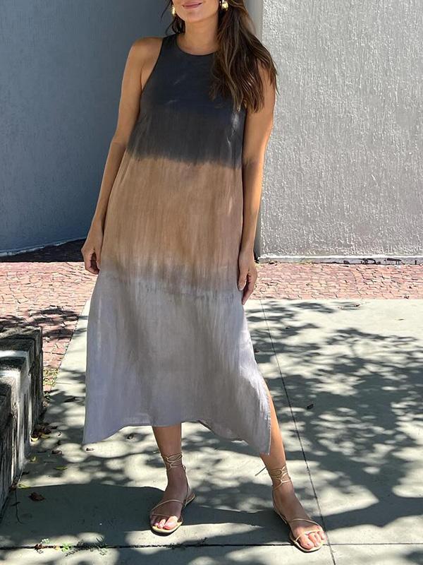 Women's Maxi Dress - Sleeveless Flowing Fit - Lightweight Casual Elegant