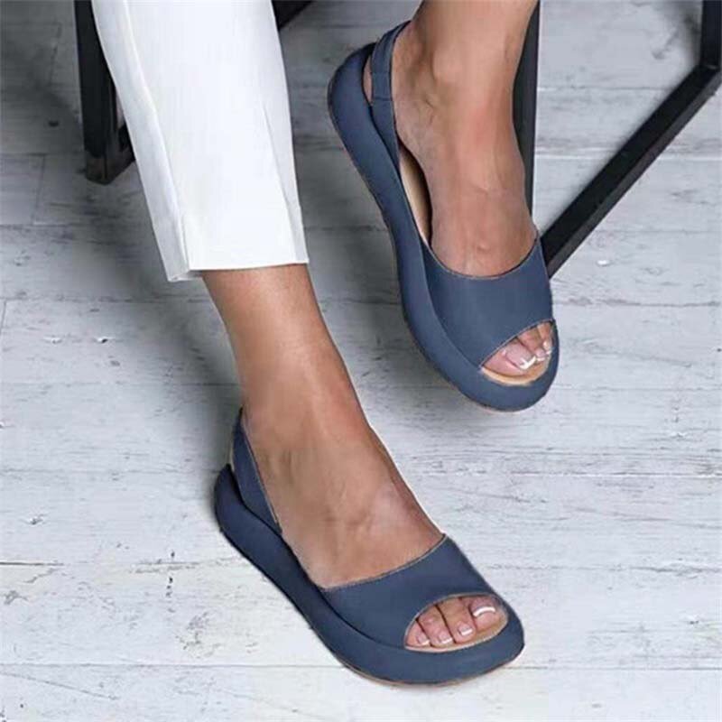Women's Slingback Flats - Open Toe - Comfortable Casual Wear