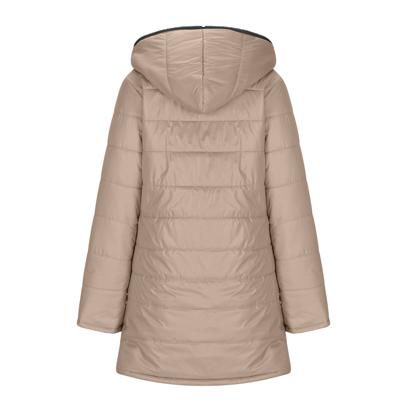 Padded Warm Plush Lined Hooded Jacket