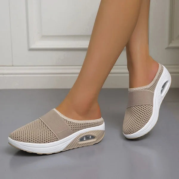 Women's Slip-On Sneakers - Breathable Mesh - Cushioned Sole - Lightweight Comfort