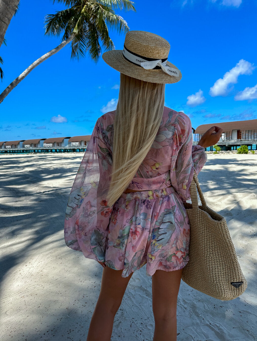 Women's Romper - Wrap V-Neck - Long Wide Sleeves - Lightweight Flowy Casual Wear