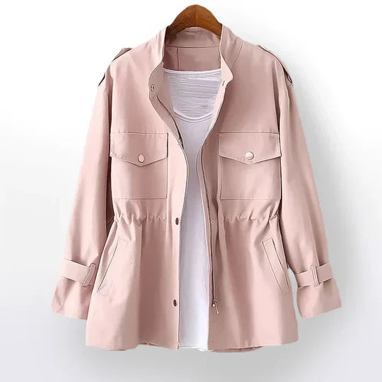 Elegant trench coat for women with adjustable waist