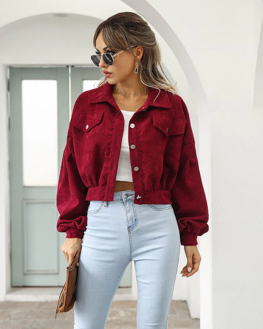 Stylish cropped jacket for women