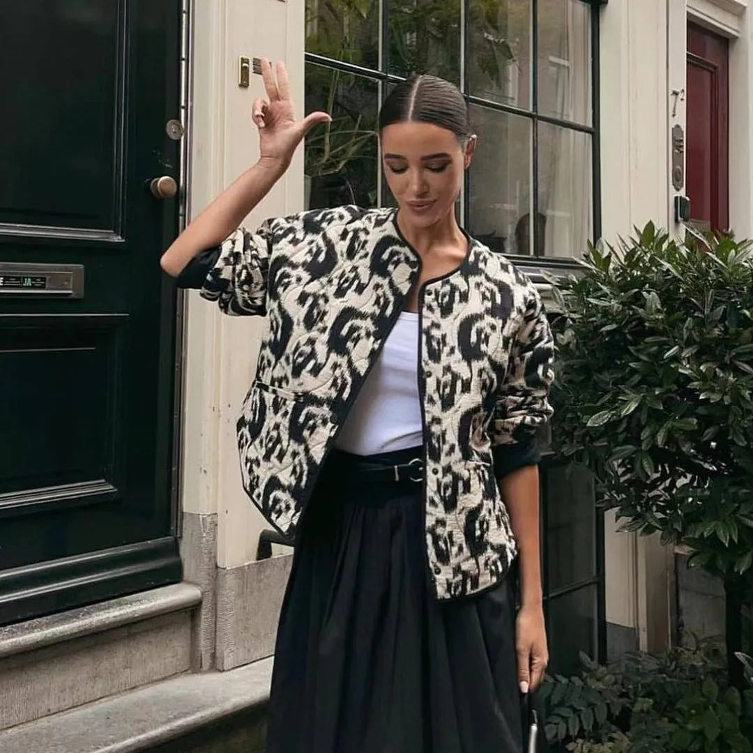 Oversized Black and White Trendy Jacket