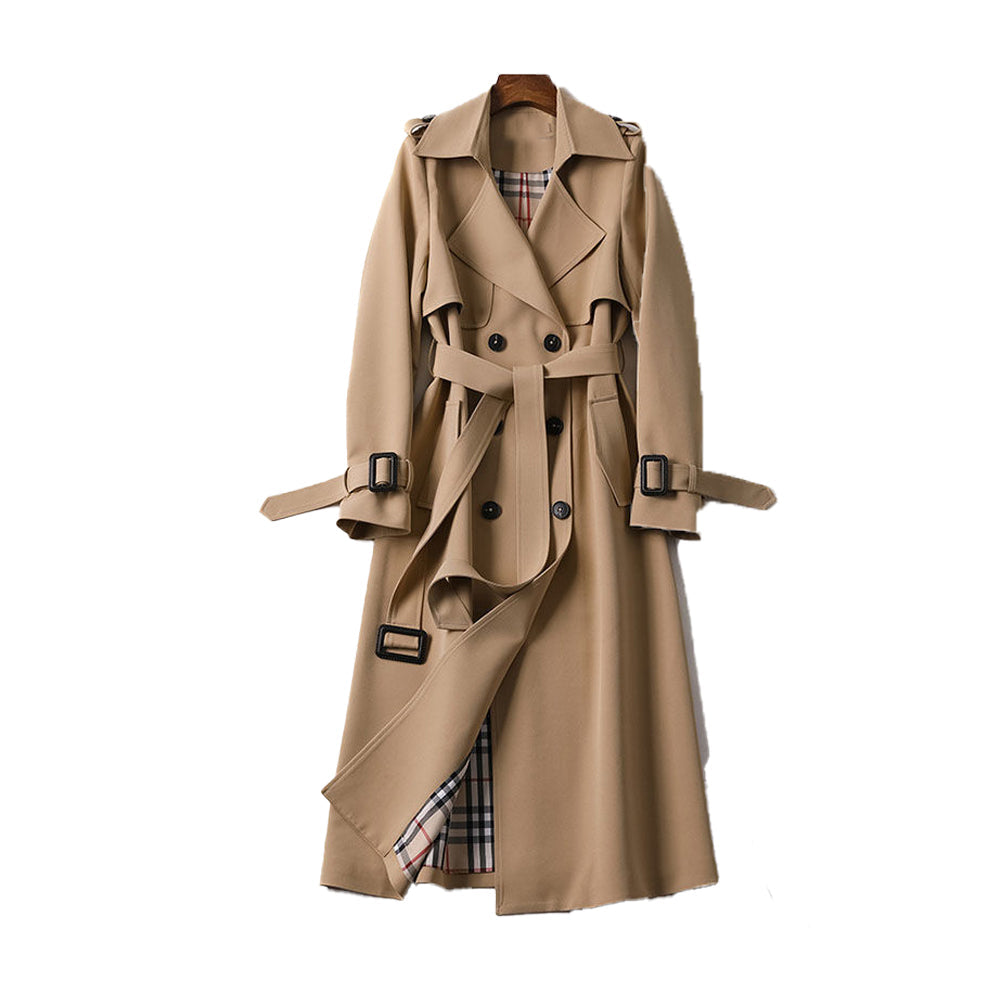 Double Button Placket Trench Coat
