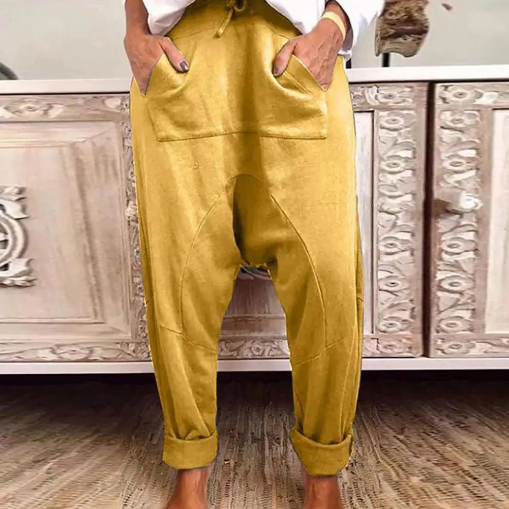 Women's baggy drawstring trousers