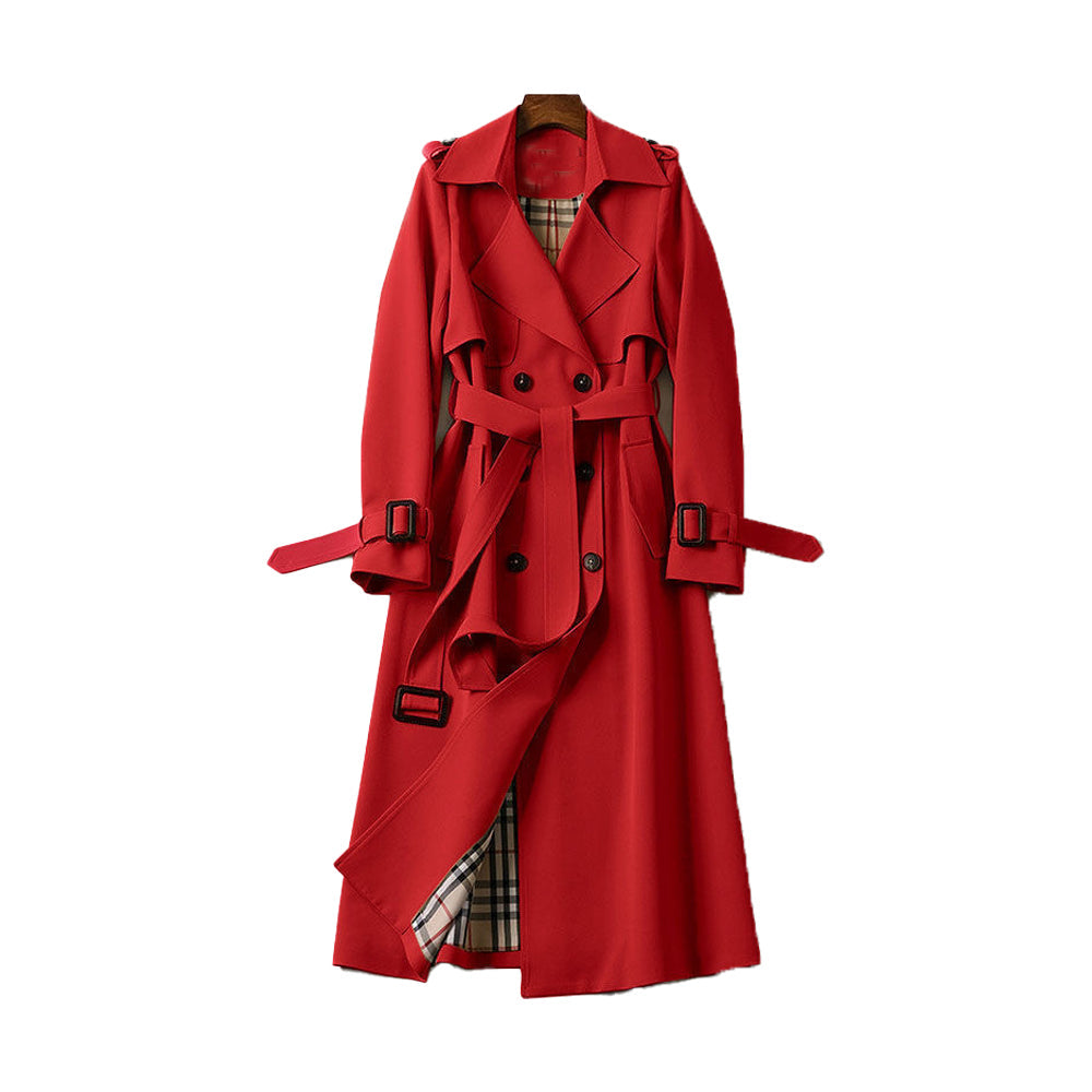 Double Button Placket Trench Coat