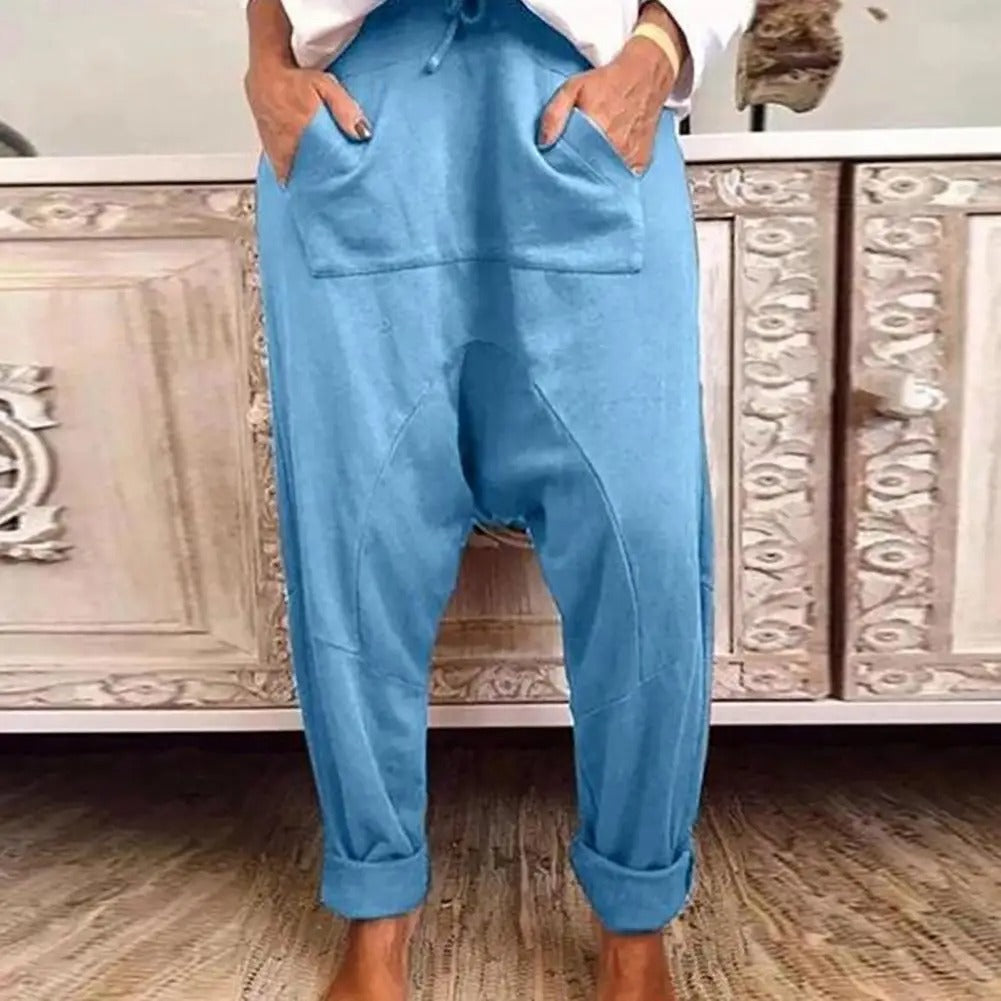 Women's baggy drawstring trousers